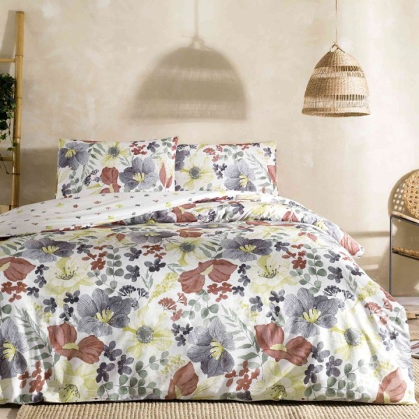 Lenjerie de pat florală Tac din bumbac 100% ranforce, calitate premium