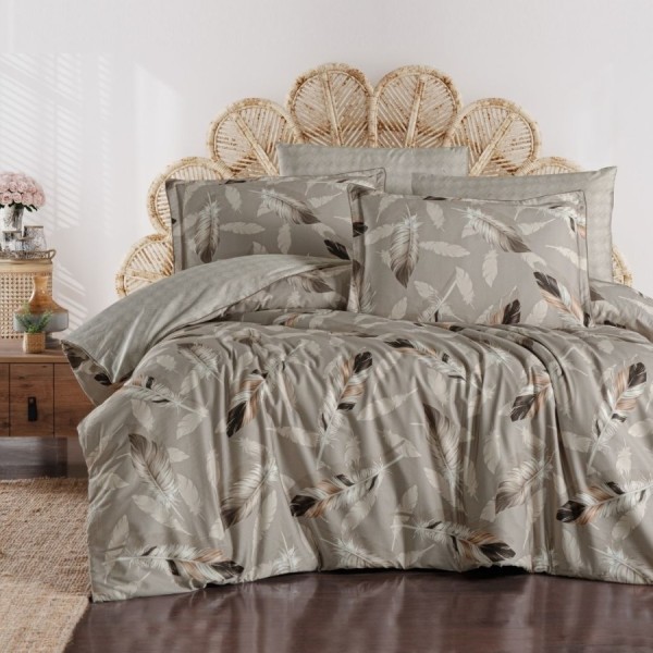Lenjerie pat de lux premium satin, La Romano, 300TC, Perlan Wind Pene