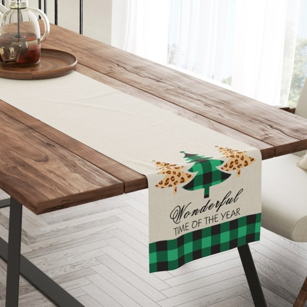 Napron Craciun 40x200cm, Club Cotton, Greeny cu bradut