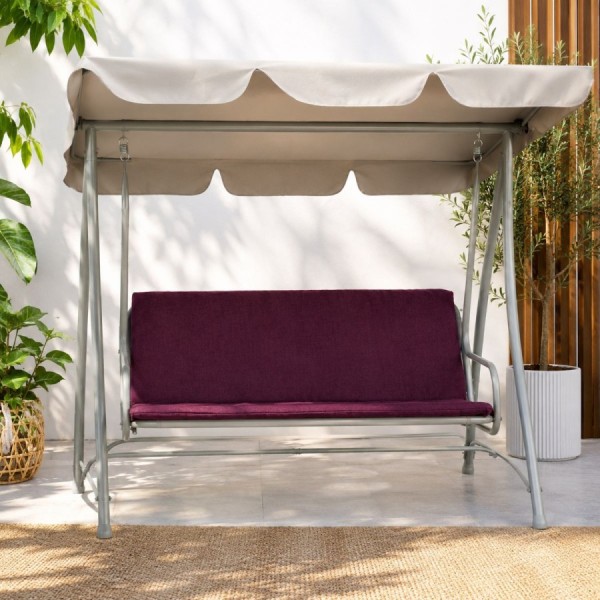 perna balansoar gradina burgundy 150x50x50 cm  doua segmente husa detasabila Oxford Ralex Pucioasa