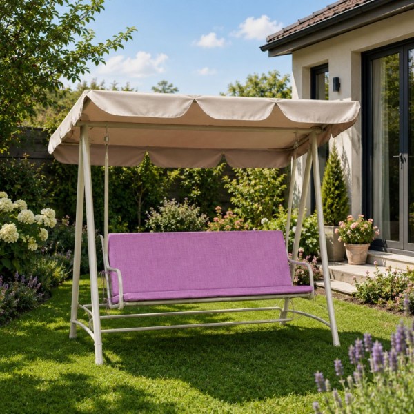perna balansoar gradina lila 150x50x50 cm  doua segmente husa detasabila Oxford Ralex Pucioasa