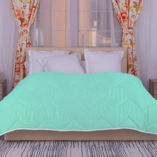 Pilota lana iarna policoton 160X210cm, Pucioasa, verde menta