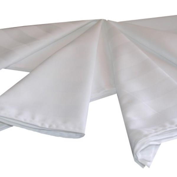 Set 10 servete de masa 40x40cm, bumbac 100% damasc, alb