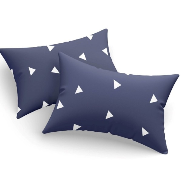 Set fete de perna 50x70 cm policoton Triunghiuri cu design geometric minimalist