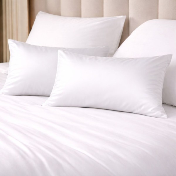 Set 2 fete de perna albe 50x70 cm din bumbac satinat First Choice Satin