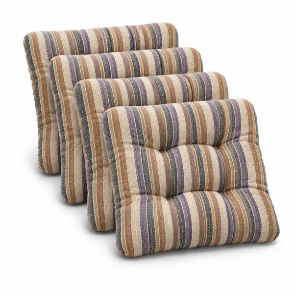 Set 4 perne scaun 40x40x7 cm, dungi multicolore