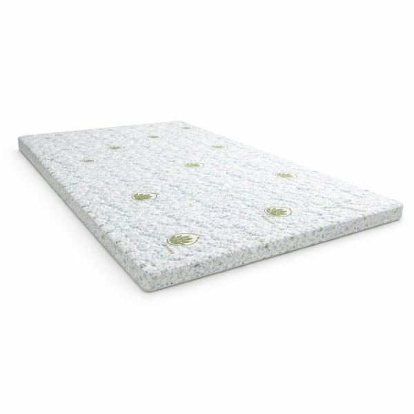Topper saltea Memory 5 cm Aloe Vera 130x190 cm, husa detasabila cu fermoar