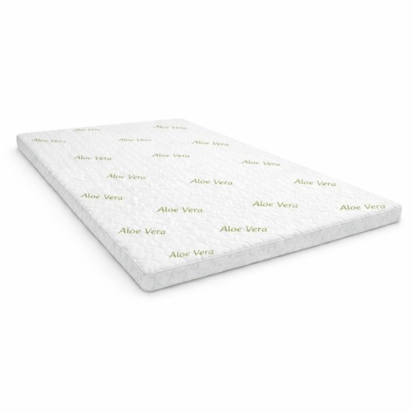 Topper saltea Memory 5 cm Aloe Vera 180x200 cm, husa detasabila cu fermoar
