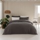 cuvertura bumbac stonewashed Majoli Manu Ballet roz piersica 220x240 cm cu 2 fete de perna