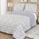 Cuvertură de pat matlasată cu design floral colorat Elegance CVI18 pentru dormitor elegant