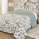 Cuvertură de pat matlasată cu design floral colorat Elegance CVI18 pentru dormitor elegant