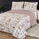 Cuvertură de pat matlasată cu design floral colorat Elegance CVI18 pentru dormitor elegant