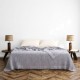 Cuvertura gofrata ecru din bumbac 100% Optimus Dove 240x260 cm