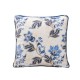 Față de pernă decorativă catifea 43x43cm, Blue Flowers Majesty BF01