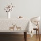 Fata de masa craciun glow bumbac 100% 140x220cm cu cabana si peisaj de iarna