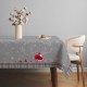Napron Craciun bumbac 40x150cm cu Mos Craciun si brad, Dexy Gri