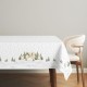 Fata de masa craciun joy bumbac 100% 140x320cm cu peisaj de iarna, copii si reni