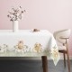 Față de masă Paște bumbac 100%, 140x180 cm, model cu iepurași și floarea-soarelui – Club Cotton Mochi