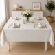 Fata de masa teflonata 120x160 cm crem cu imprimeu ornamental F20