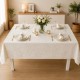 Fata de masa teflonata 120x160 cm crem cu imprimeu ornamental F20