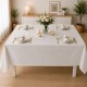 Fata de masa teflonata 120x160 cm crem cu imprimeu ornamental F20