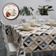 Fata de masa teflonata din bumbac, rotunda, diametru 140 cm, model baroc, decor elegant pentru mese rotunde