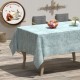 Fata de masa teflonata din bumbac, rotunda, diametru 140 cm, galbena, decor elegant pentru mese rotunde