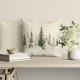 Fata de masa craciun pine bumbac 140x320cm cu brazi si reni