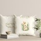 Prosop de bucătărie 45x65cm YoYo din bumbac 100%, cu iepurași și flori delicate pe fundal deschis