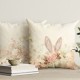 Napron Paste 40x150 cm bumbac 100% Elon floral pastelat cu iepuras