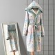Halat de baie TAC cu gluga, Wave Albastru, marime L/XL, design elegant