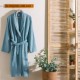 Halat de baie cu guler sal TAC, din bumbac 100%, marime L/XL, culoare bej camel