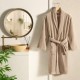 Halat de baie cu guler sal TAC, din bumbac 100%, marime L/XL, culoare caramiziu Tarcin
