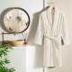 Halat de baie cu guler sal TAC, din bumbac 100%, marime L/XL, culoare bej camel
