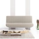 Husa colțar stanga cu recliner, bielastică 250–360 cm, Premium ROC, C/0 bej deschis– fixare perfectă și aspect modern
