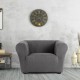 Husa colțar stanga cu recliner, bielastică 250–360 cm, Premium ROC, C/01 bej– fixare perfectă și aspect modern