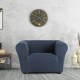 Husa bielastică pentru puf 60x60 cm, Premium ROC, C/03 Albastru – fixare perfectă și protecție elegantă
