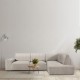 Husa colțar stanga cu recliner, bielastică 250–360 cm, Premium ROC, C/0 bej deschis– fixare perfectă și aspect modern