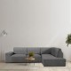 Husa colțar stanga cu recliner, bielastică 250–360 cm, Premium ROC, C/01 bej– fixare perfectă și aspect modern