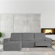 Husa bielastică canapea 3 locuri, Premium ROC, C/6 Gri – extensibilă până la 260 cm, fixare perfectă și design modern