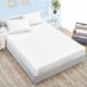 husa de pat gri deschis din damasc policoton cu doua fete de perna pentru saltele 160x200 si 180x200