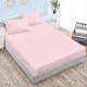 husa de pat gri deschis din damasc policoton cu doua fete de perna pentru saltele 160x200 si 180x200
