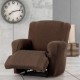 Husa elastica fotoliu cu recliner, Troya, C/3 Albastru