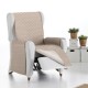 Husă matlasată reversibilă pentru fotoliu, în culori antracit și gri deschis, design modern și protecție confortabilă pentru mobilier.