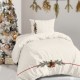 Lenjerie pat 1 persoana 3D Craciun, bumbac 100% ranforce, Deer
