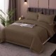 Set lenjerie de pat albă din damasc policoton pentru saltea 180x200 cm, rafinat și confortabil