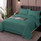Set lenjerie de pat albă din damasc policoton pentru saltea 180x200 cm, rafinat și confortabil