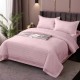 Set lenjerie de pat albă din damasc policoton pentru saltea 180x200 cm, rafinat și confortabil