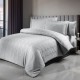 Lenjerie de lux pat dublu jacquard satin 6 piese First Choice Norel Latte cu model geometric circular in relief
