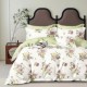 Lenjerie pat dublu percale 6 piese cu trandafiri bumbac 100%, fabricata in Romania